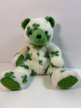 VTG TY Beanie Buddies 2002 Clover The St. Patrick’s Day Bear Lucky 12” Bear